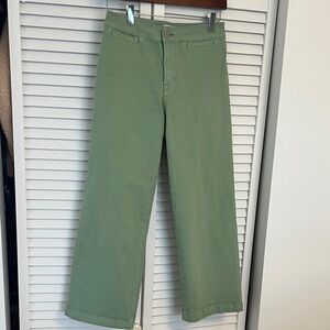 Madewell Green Wide-Leg Pants